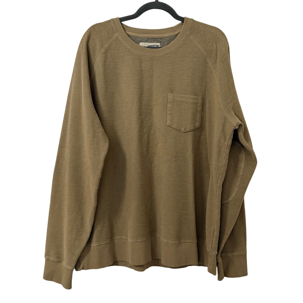 Grayers Outdoor Garments XL Brown Cotton Pocket Sweatshirt Elbow Patch Earthy